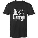So George White Font Mens T-Shirt